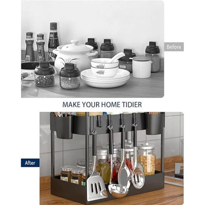 Multi Tier Under Sink Organizer (Black)