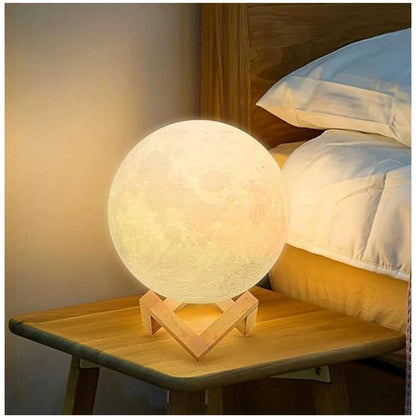 Plastic 3D Moon Night Lamp (Multicolor)
