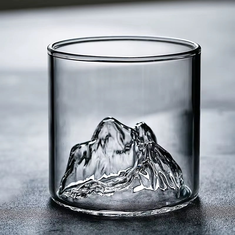 Mount fuji shaped whiskey glasses