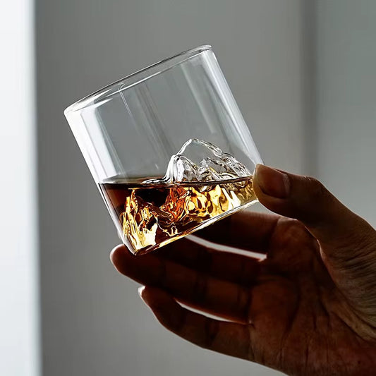Mount fuji shaped whiskey glasses