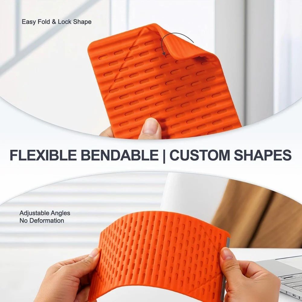 Portable Foldable Silicone Mobile & Tablet Stand | Adjustable Angle | Lightweight & Travel-Friendly