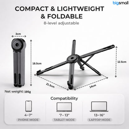 Foldable Phone, Tablet & Laptop Stand – OFFBEATODDZ Orbit X4