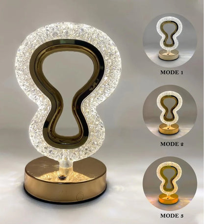Guitar Shape Crystal Cordless Luxury Lamp - USB Rechargeable
