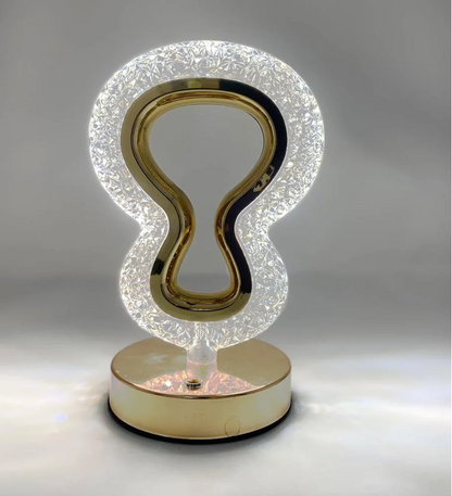 Guitar Shape Crystal Cordless Luxury Lamp - USB Rechargeable