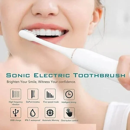 Sonic X-3 Electic Toothbrush with 6 operating modes and extra heads